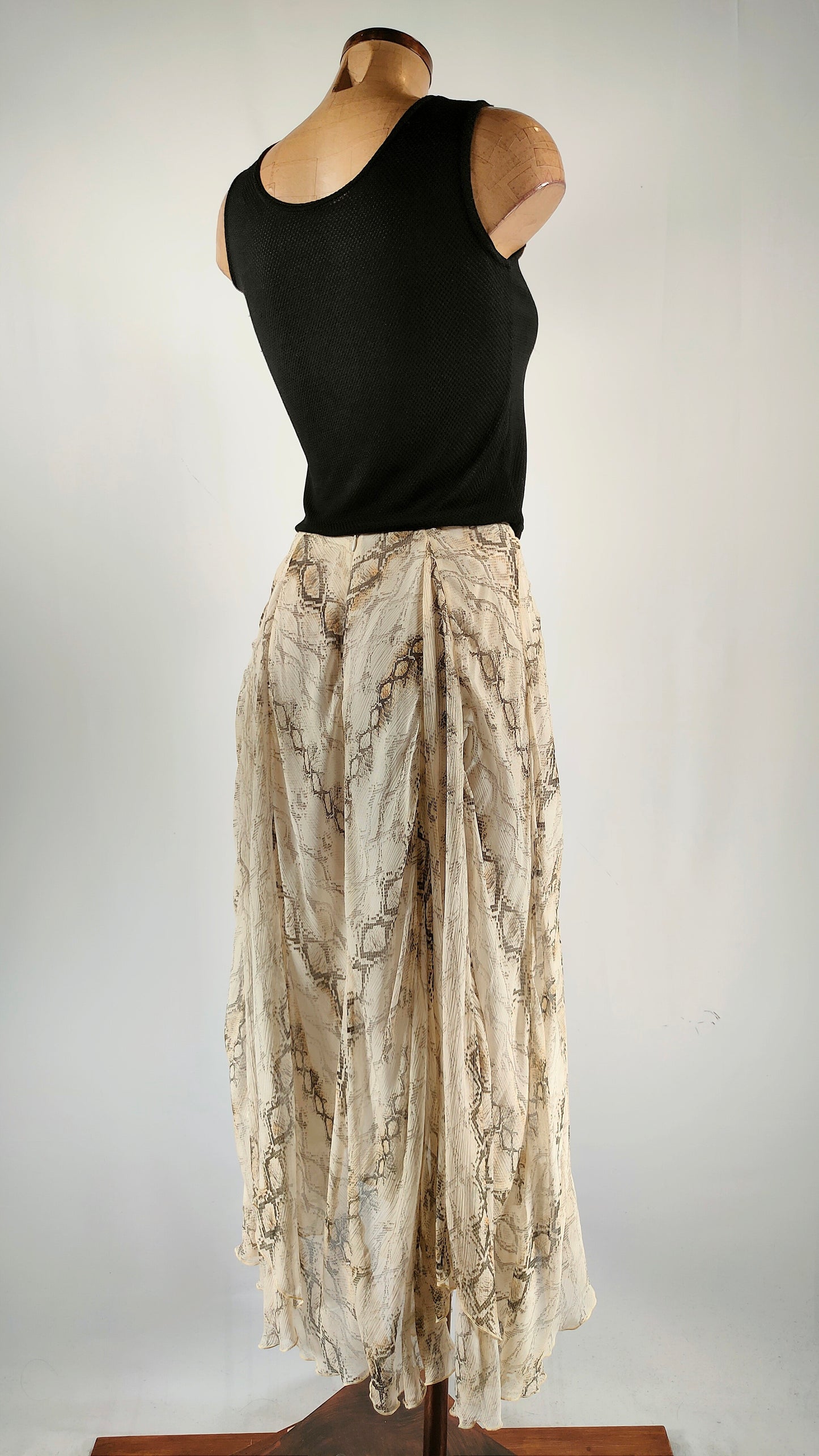 Falda Massimo Dutti animal print beige