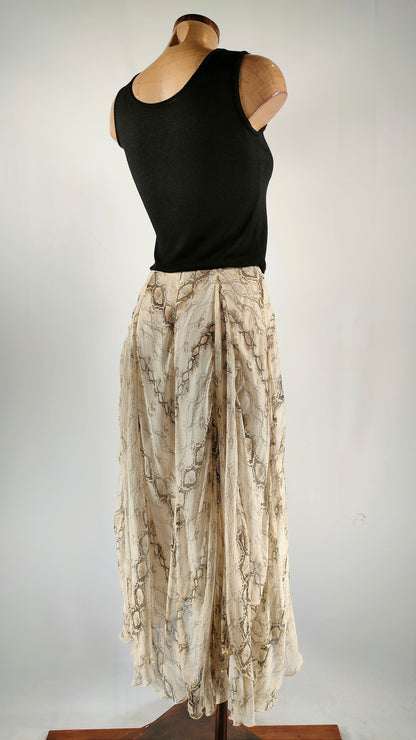 Falda Massimo Dutti animal print beige