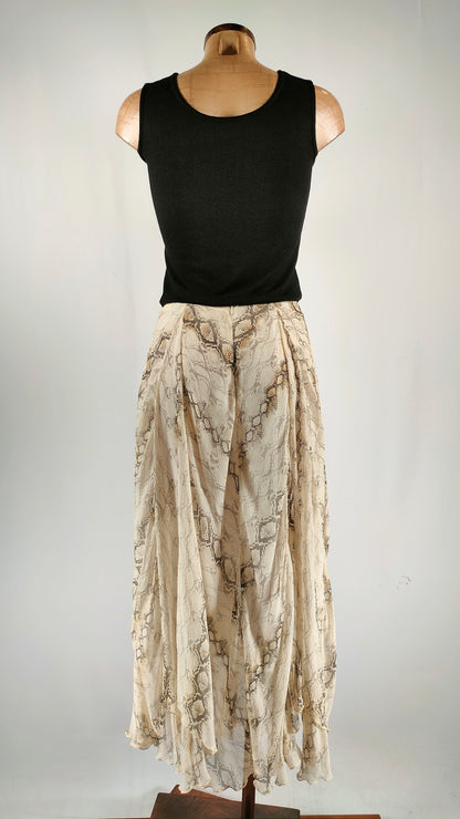 Falda Massimo Dutti animal print beige