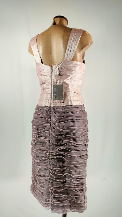 Vestido de seda fiesta con efecto lazo