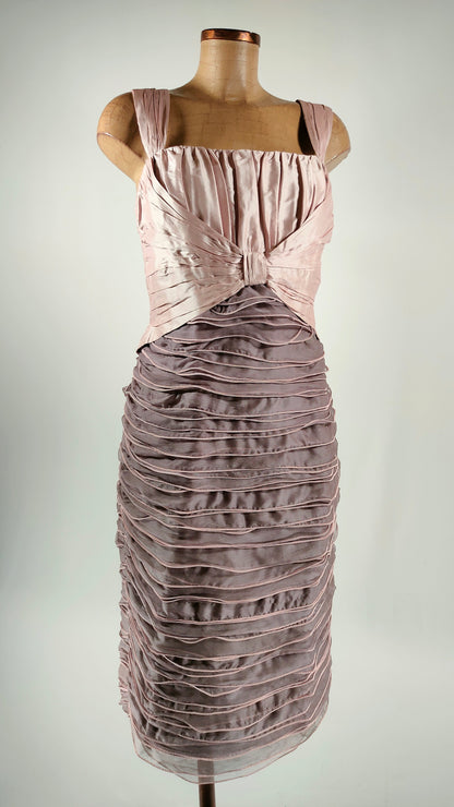 Vestido de seda fiesta con efecto lazo