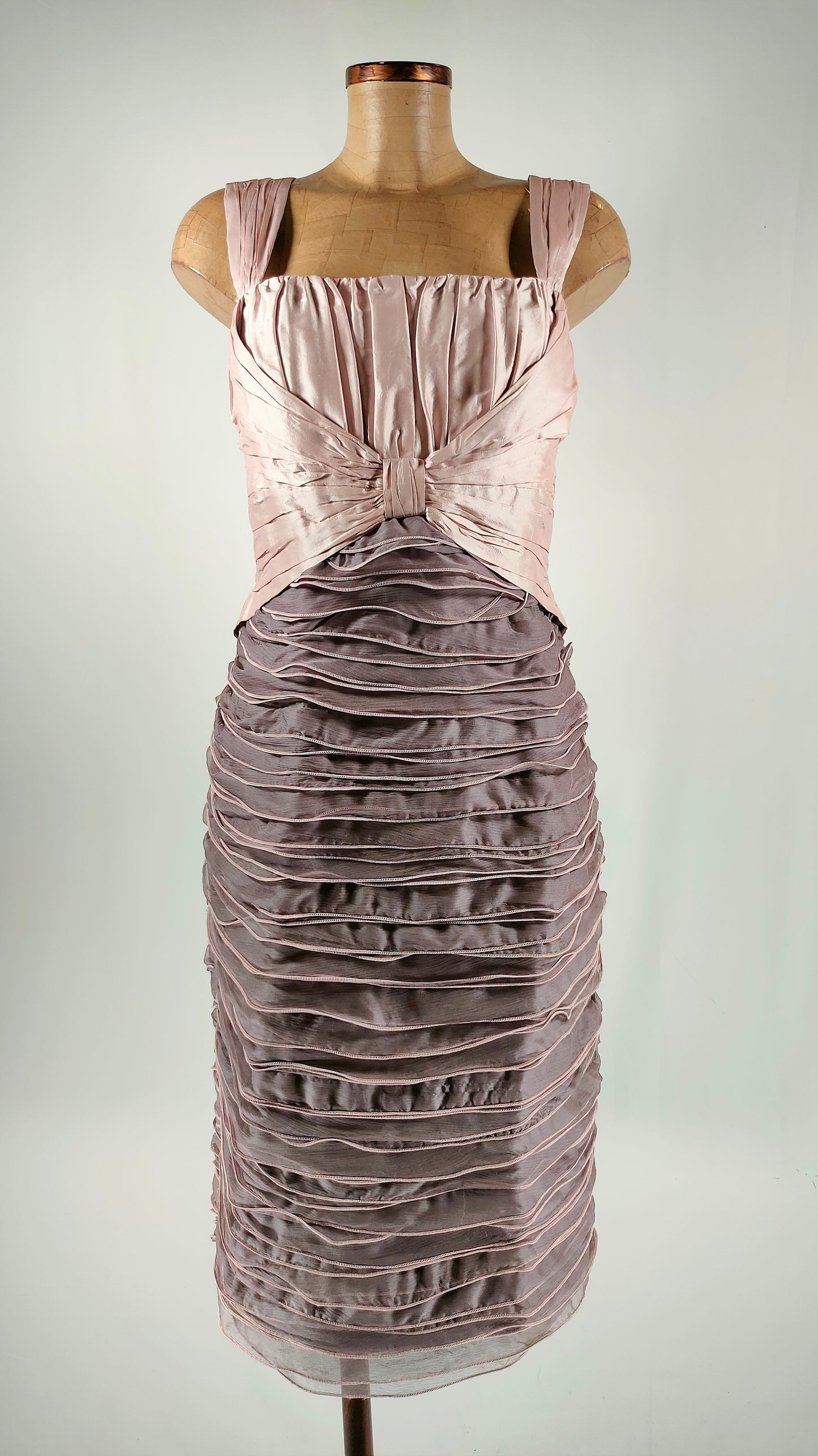 Vestido de seda fiesta con efecto lazo