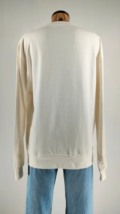 Sudadera blanca de algodón Julia de Luca