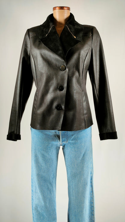 Chaqueta de polipiel negra Paz Torras