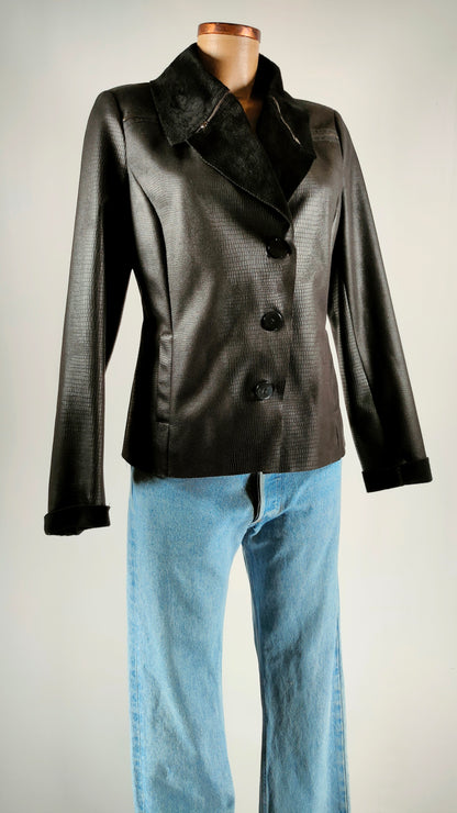 Chaqueta de polipiel negra Paz Torras