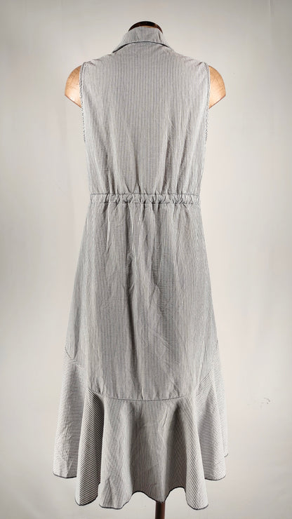 Vestido largo rayas ajustable en cintura