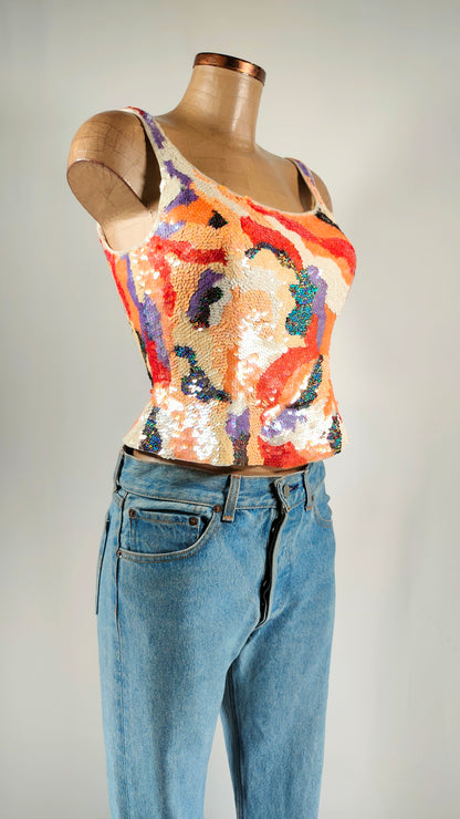 Top con apliques Forzetti