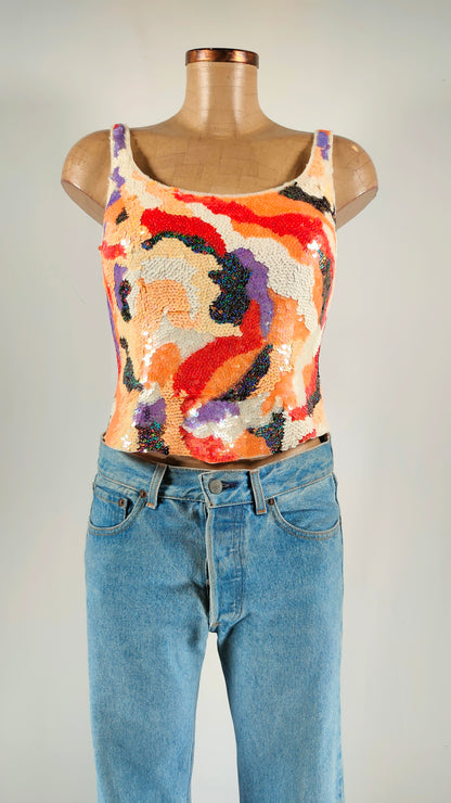 Top con apliques Forzetti
