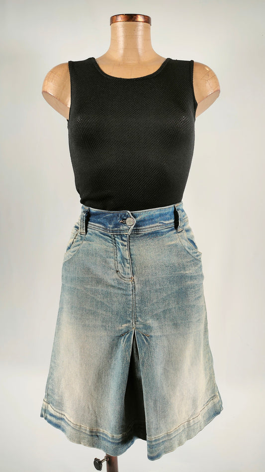 Falda tejana Massimo Dutti con pliegue