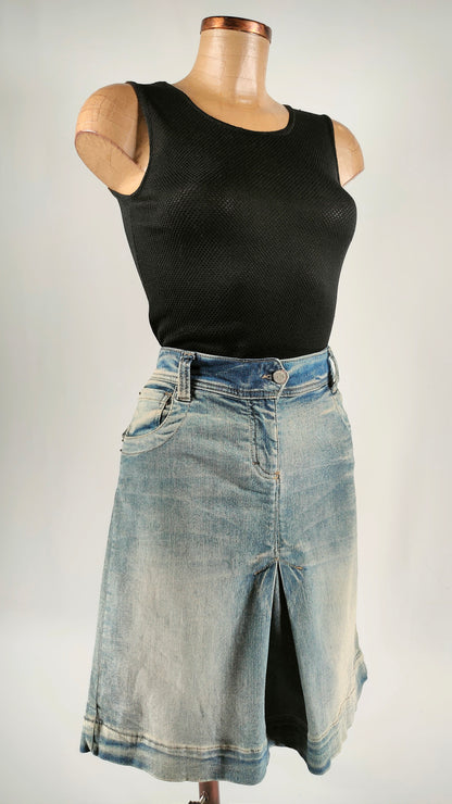 Falda tejana Massimo Dutti con pliegue