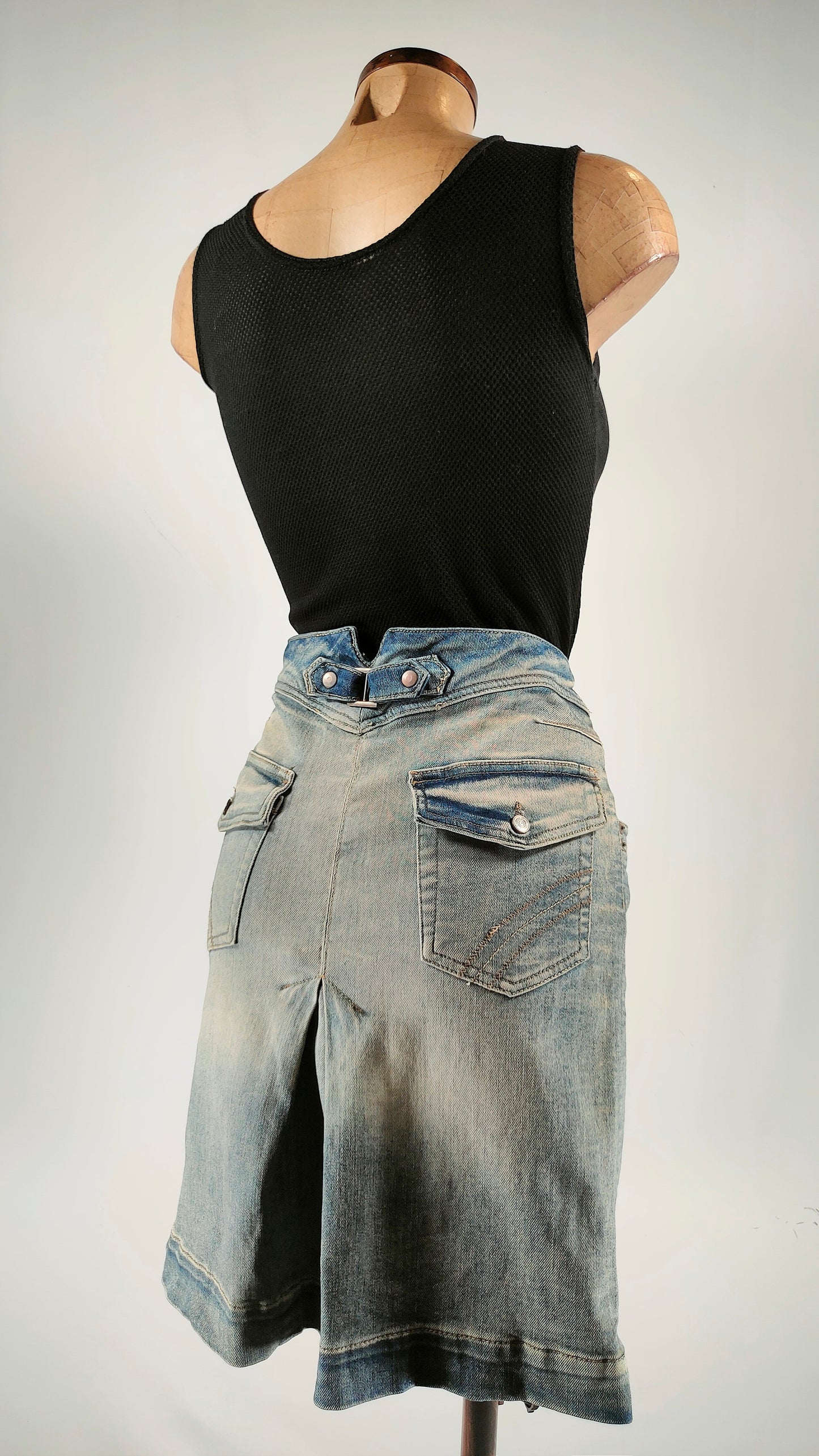 Falda tejana Massimo Dutti con pliegue