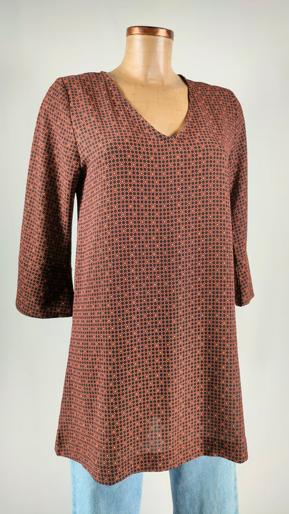 Vestido/blusón estampado sixties