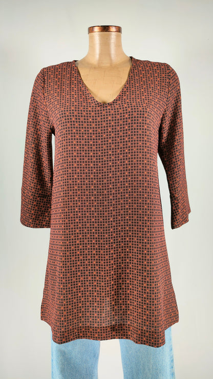 Vestido/blusón estampado sixties