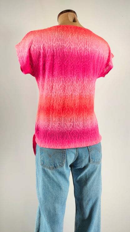 Top Ralph Lauren multicolor con lazo en cintura