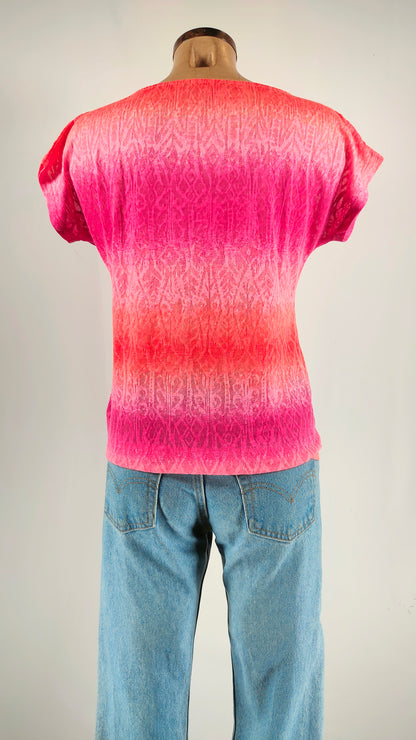 Top Ralph Lauren multicolor con lazo en cintura