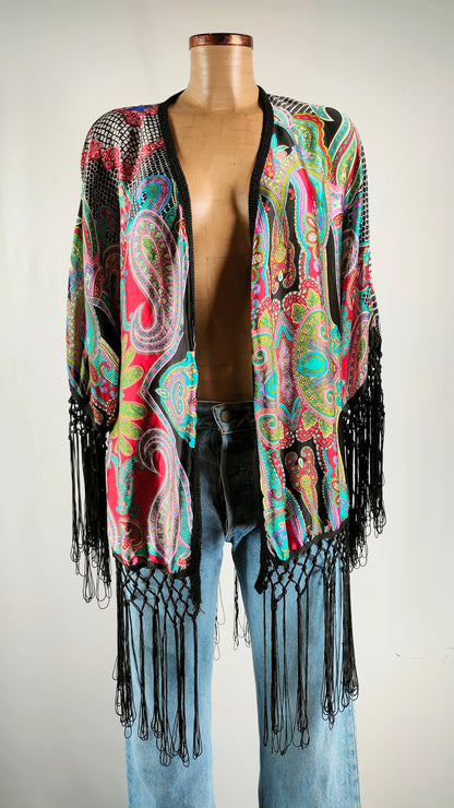 Chaqueta con flecos Valeria Derbais