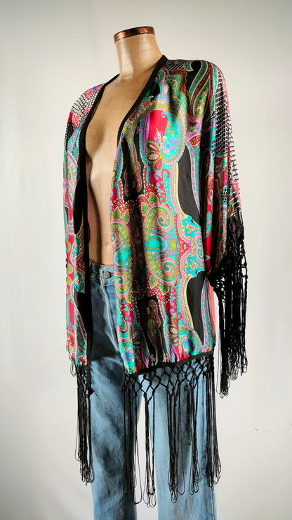 Chaqueta con flecos Valeria Derbais