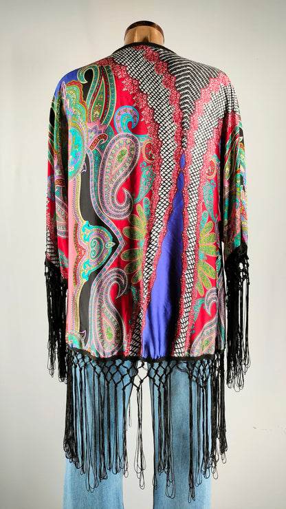 Chaqueta con flecos Valeria Derbais