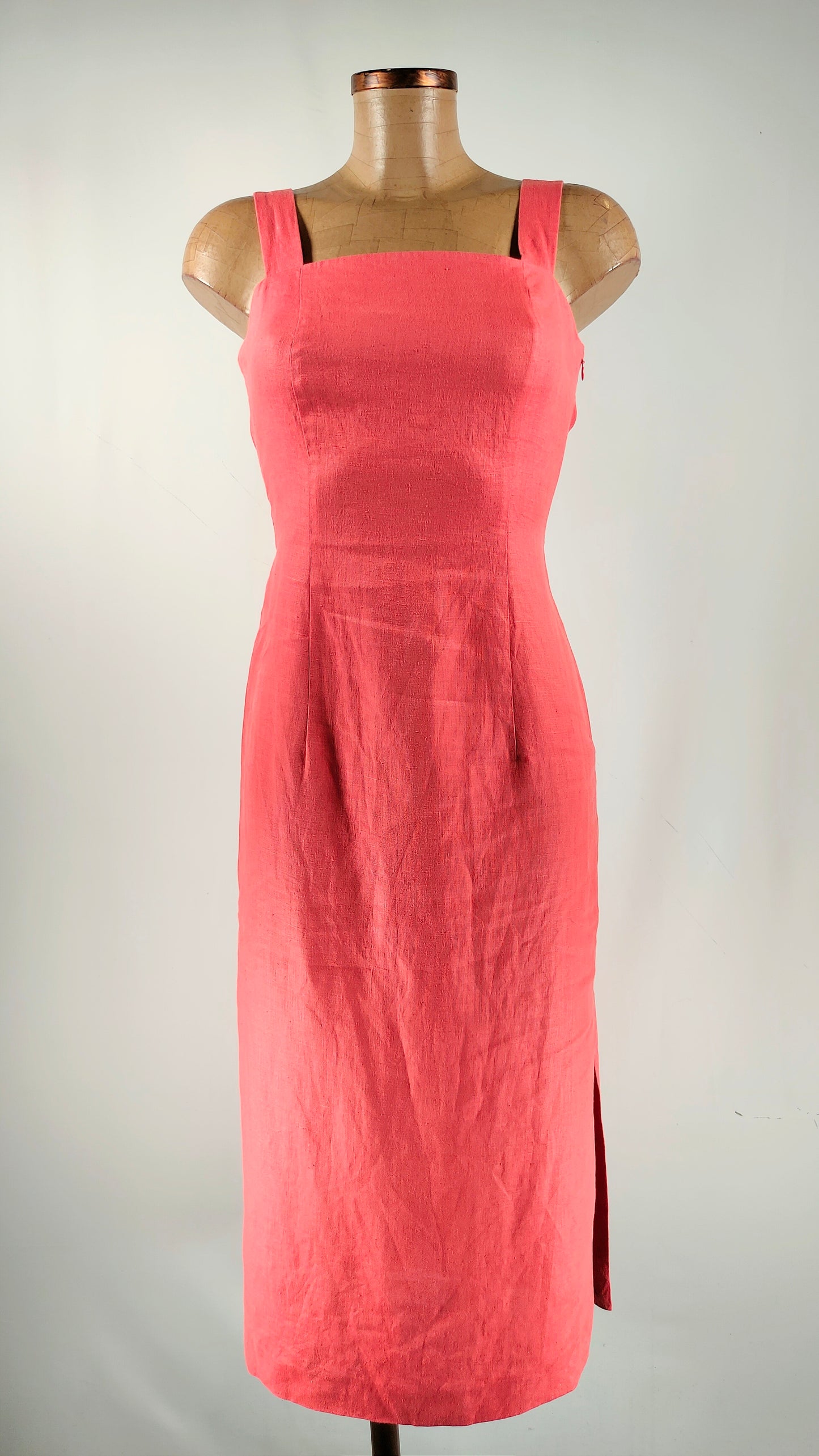 Vestido de lino Luis Civit rosa