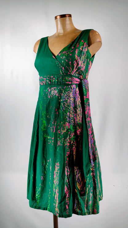Vestido verde algodón AD