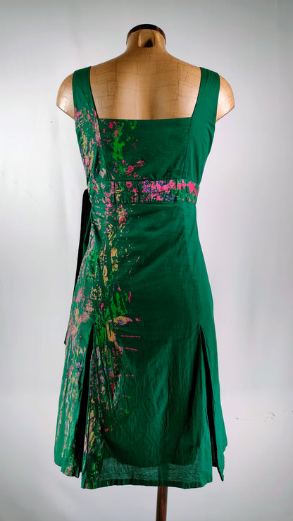 Vestido verde algodón AD
