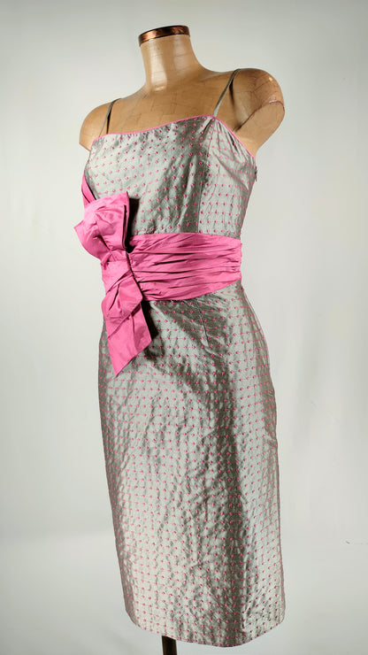Vestido gris perla Mireia Bisbe