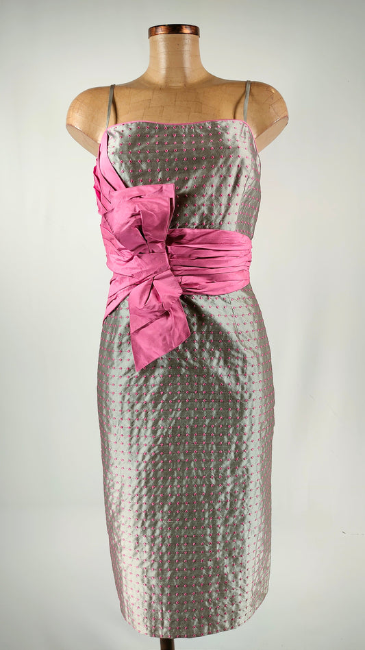 Vestido gris perla Mireia Bisbe