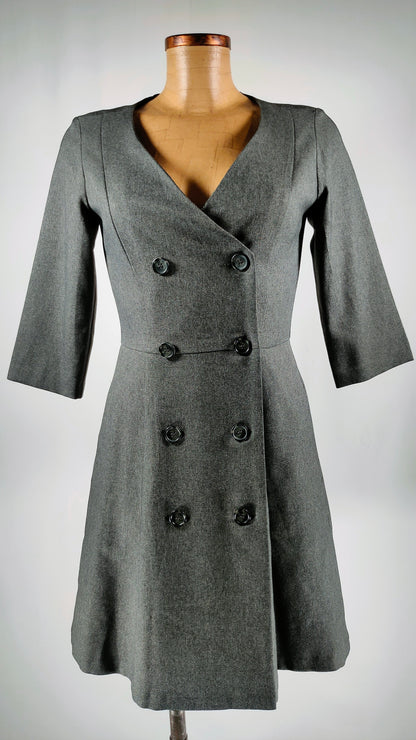 Vestido Gris con doble botonadura MNG