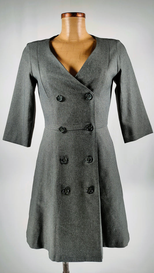 Vestido Gris con doble botonadura MNG