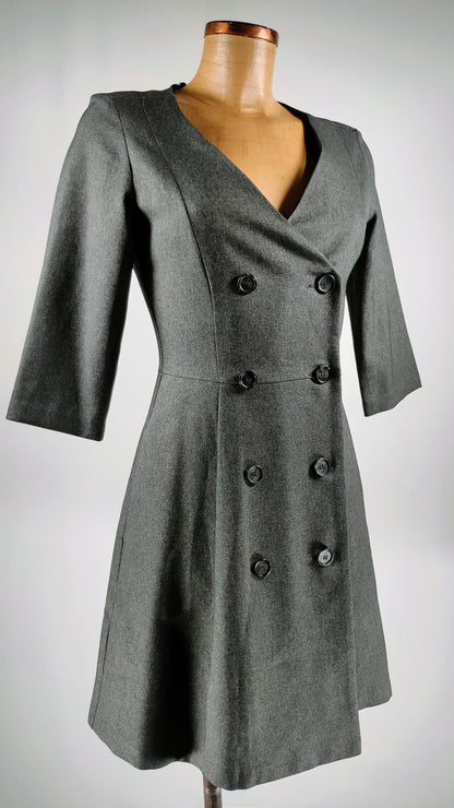 Vestido Gris con doble botonadura MNG