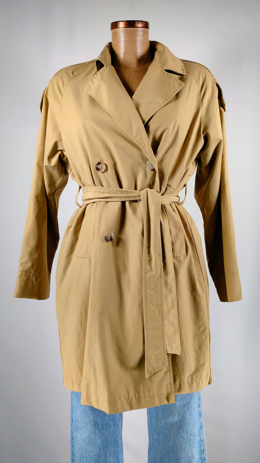 Gabardina caqui con bolsillos Zara