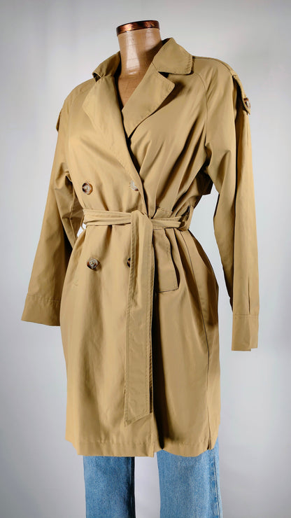 Gabardina caqui con bolsillos Zara