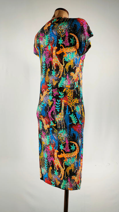 Vestido multicolor estampado animales