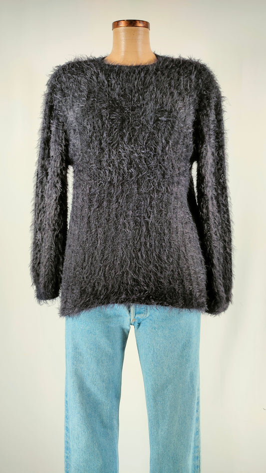 Jersey azul navy de pelo Zara