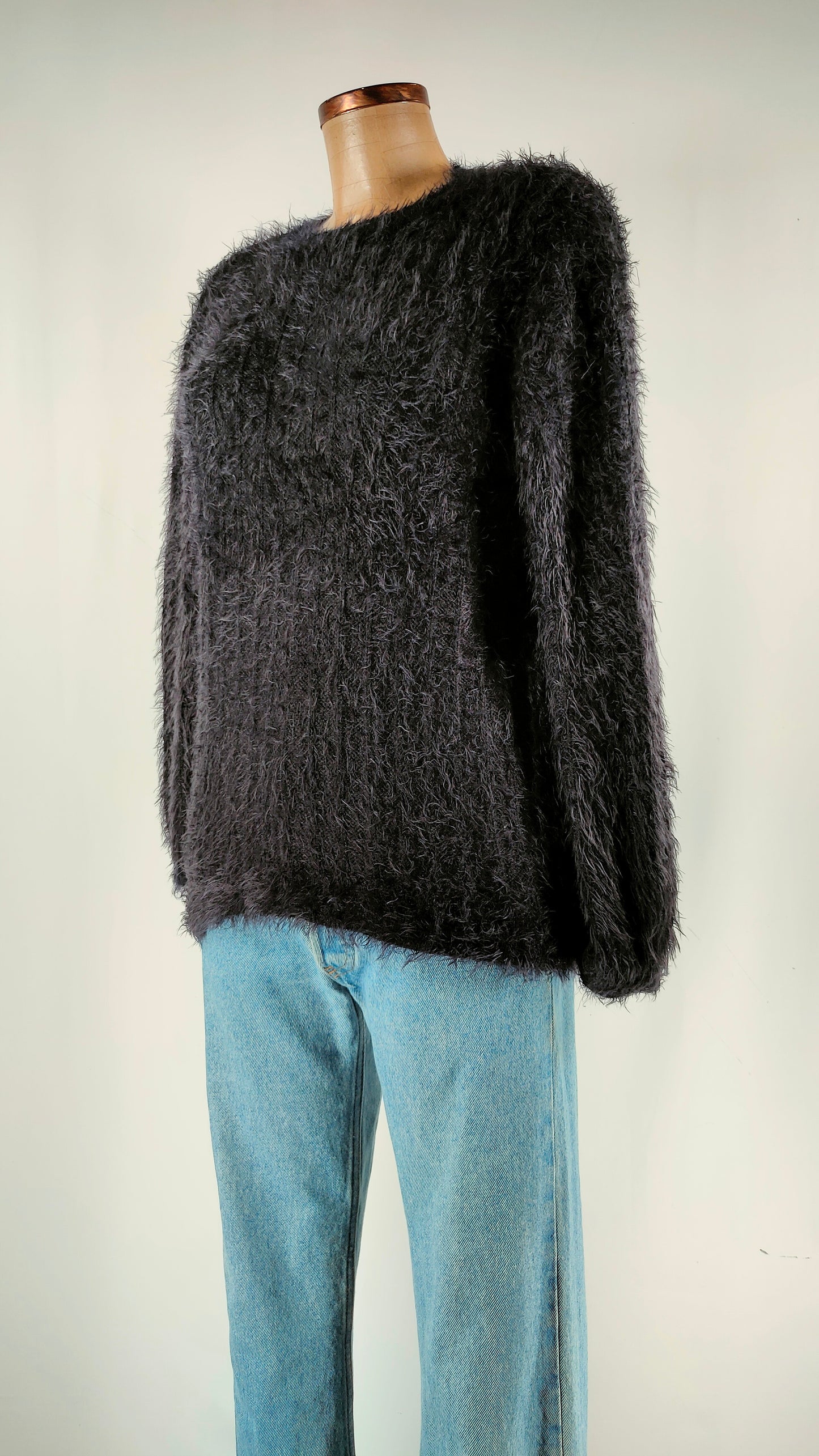 Jersey azul navy de pelo Zara