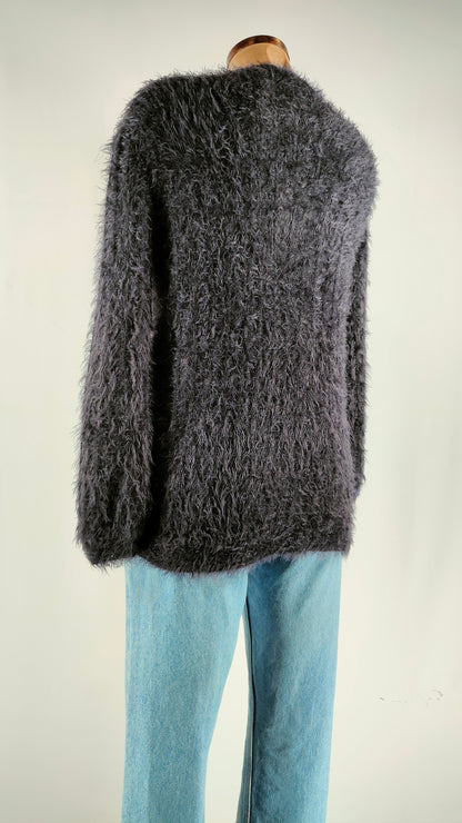 Jersey azul navy de pelo Zara