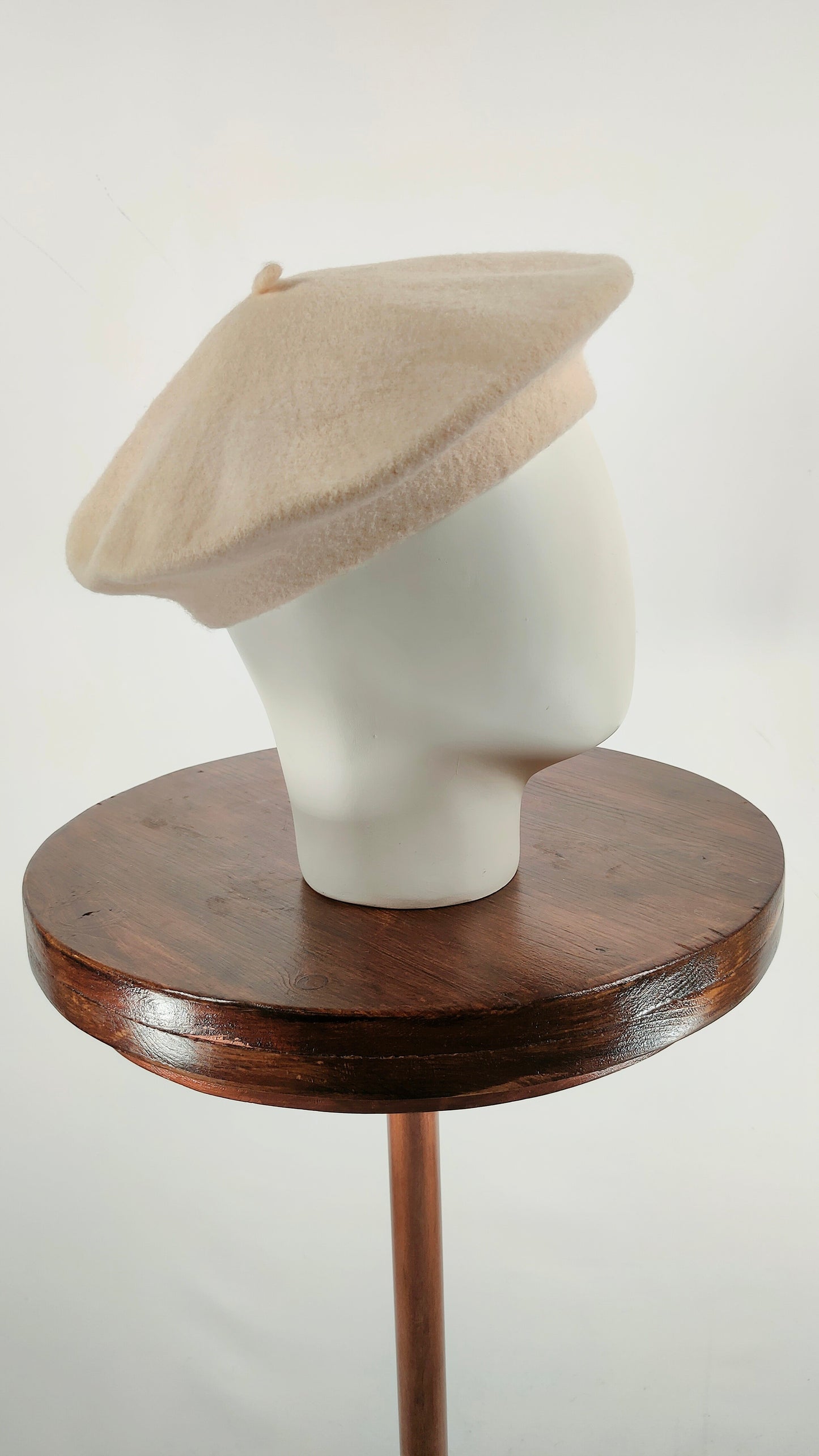 Boina de lana beige Pure New Wool