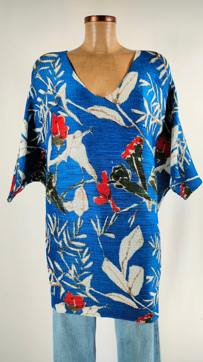 Blusa maxi azul Adolfo Domínguez