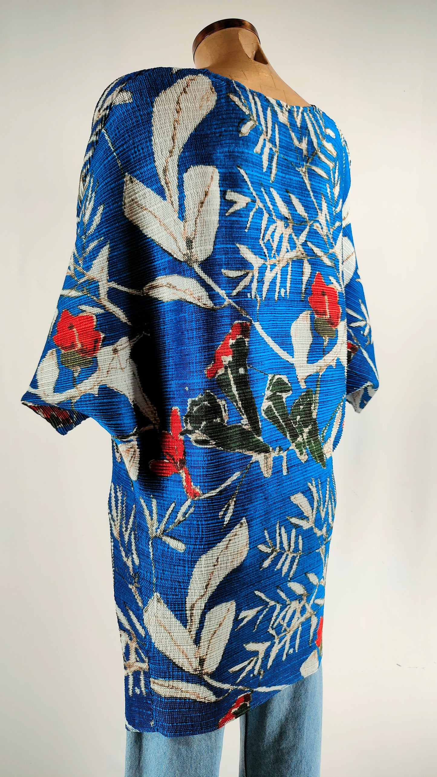 Blusa maxi azul Adolfo Domínguez