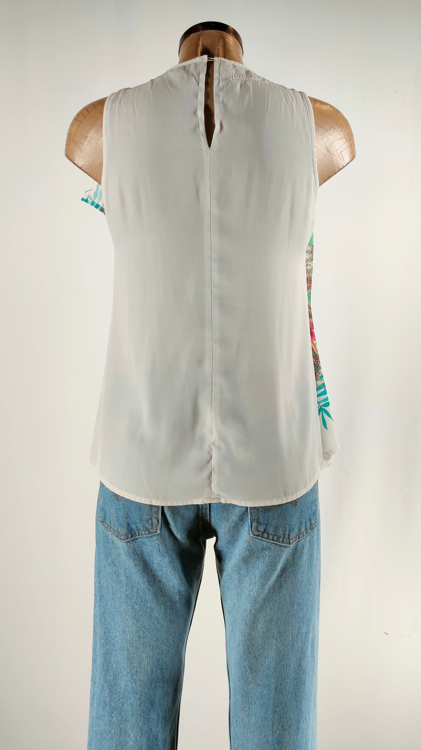 Blusa sin mangas Desigual con apliques brilllantes