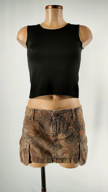 Falda Gas estampado dark almond