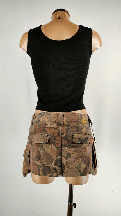 Falda Gas estampado dark almond