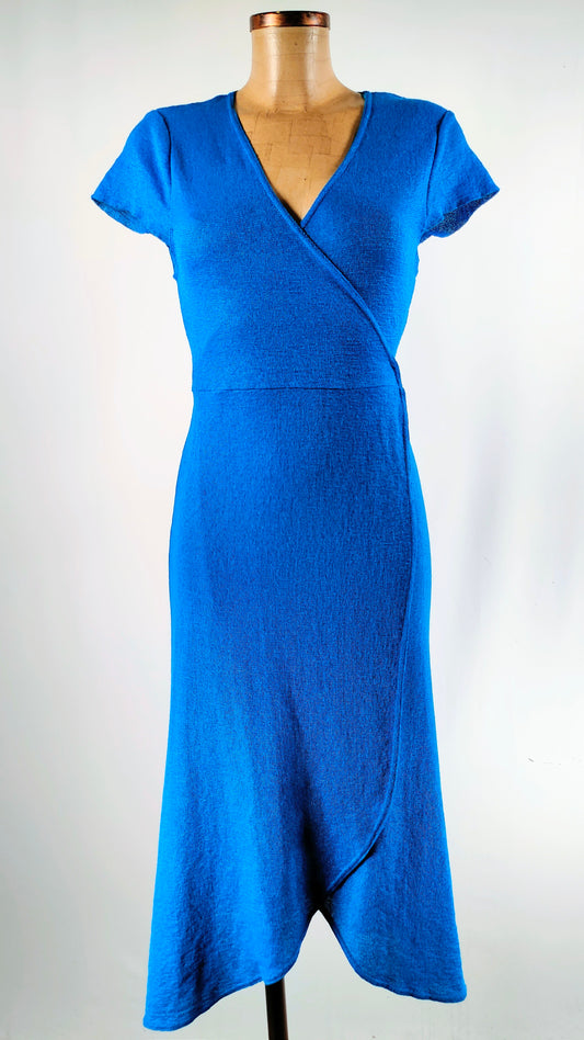 Vestido azul con brillos Mango