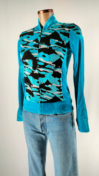 Chaqueta aterciopelada azul Custo