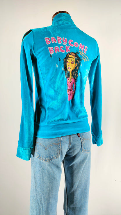 Chaqueta aterciopelada azul Custo