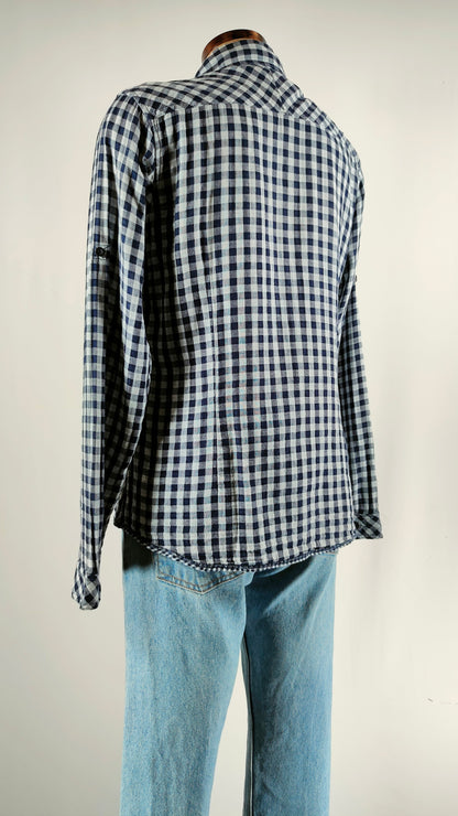 Camisa de cuadros azules AD