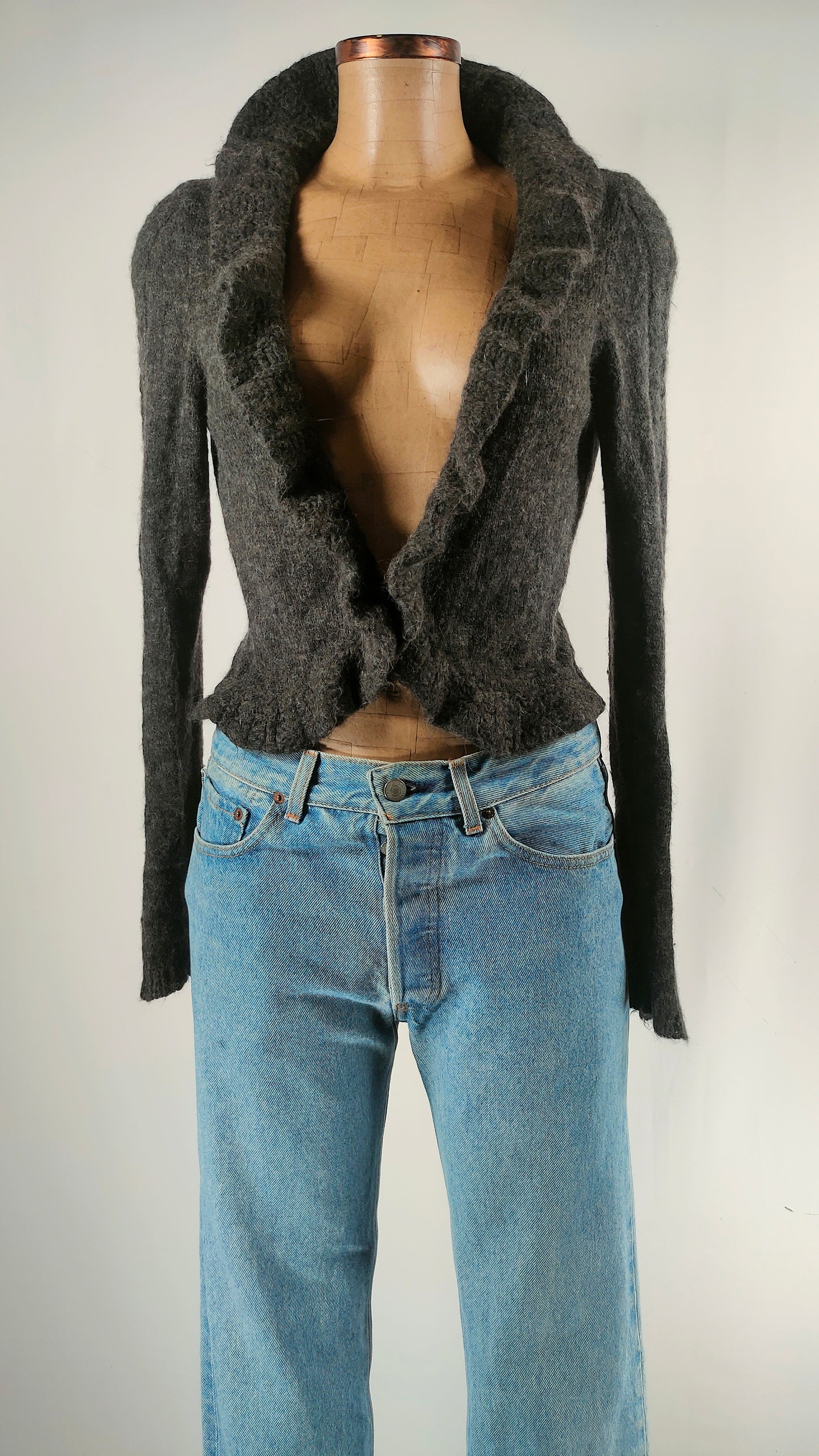 Chaqueta de lana gris Hugo Boss