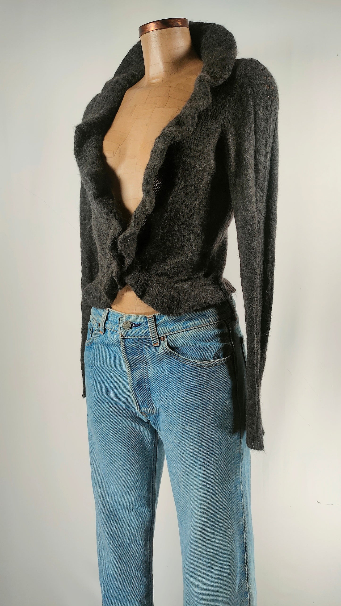 Chaqueta de lana gris Hugo Boss