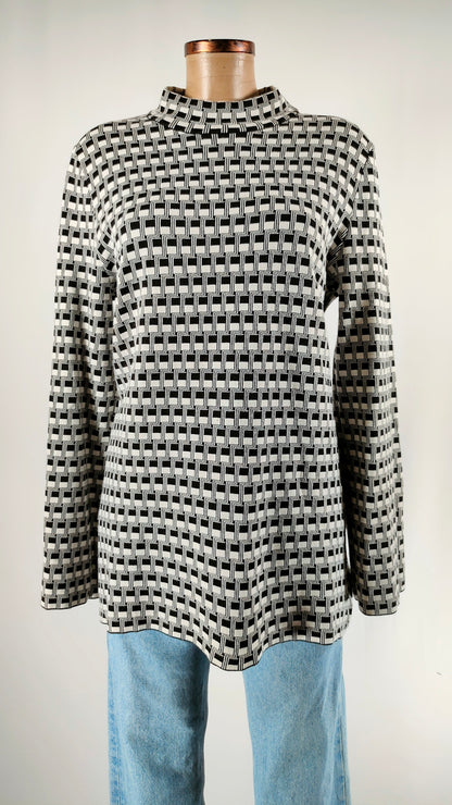 Vestido Cos blanco y negro