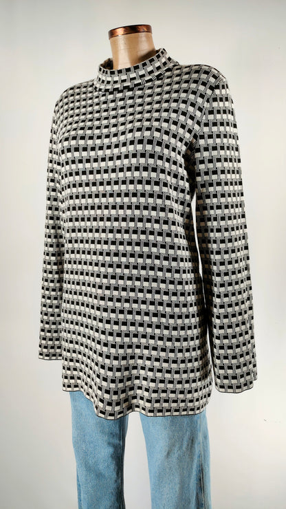 Vestido Cos blanco y negro